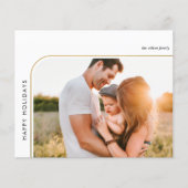 Moderne Retro Frame Foto Ferienkarte (Vorderseite)