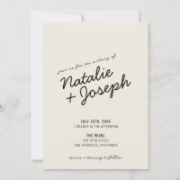Moderne Retro Fun Whimsical Script Hochzeit