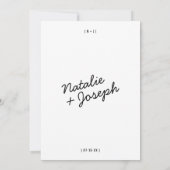 Moderne Retro Fun Whimsical Script Wedding Invitat Einladung (Rückseite)