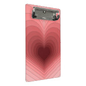 Moderne Retro Funky Red Pink Herz Mini-Zwischenabl Mini Klemmbrett (Schrägansicht)