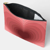 Moderne Retro Funky Red Pink Hew Sew Bag oder Pouc Zubehörtasche (Offen)