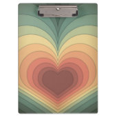 Moderne Retro Funky Romantic Heart Clipboard Klemmbrett (Vorderseite)