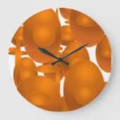 Moderne Retro-Geometrie-Design Große Wanduhr (Vorderseite)