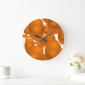 Moderne Retro-Geometrie-Design Große Wanduhr (Zuhause)