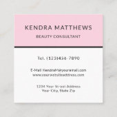 Moderne Retro Geometrie Pop Art mit Monogram Logo Quadratische Visitenkarte (Rückseite)