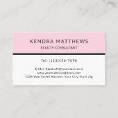 Moderne Retro Geometrie Pop Art mit Monogramm Visitenkarte (Rückseite)