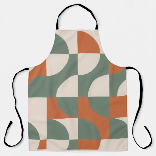 Moderne Retro-Geometrie-Schürze Schürze (Vorderseite)