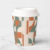 Moderne Retro-Geometrische Papiertasse Pappbecher (Rechts)