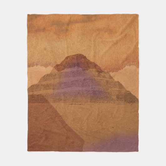 Moderne Retro-Gizeh-Pyramiden-Kunst – Minimalistis Fleecedecke (Vorderseite)