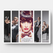 Moderne Retro Glamour Foto Collage Plaque Fotoplatte (Vorderseite)