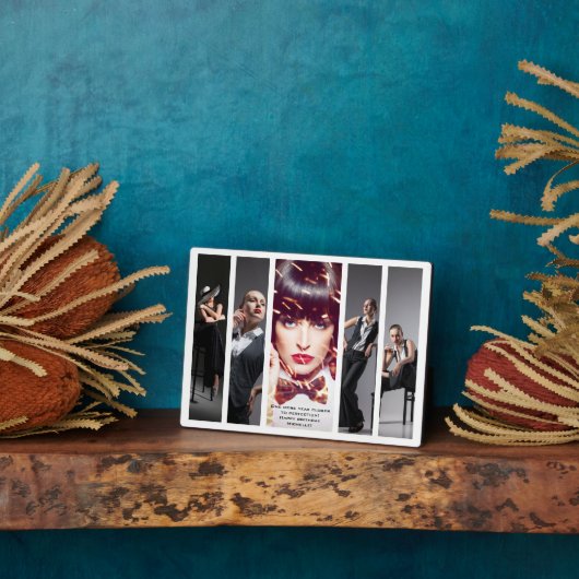 Moderne Retro Glamour Foto Collage Plaque Fotoplatte (Seite)