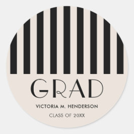 Moderne Retro-Graduierungsparty Runder Aufkleber