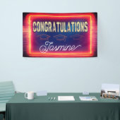 Moderne Retro Gratulation Abschluss Banner (Messeveranstaltung)