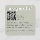 Moderne Retro-Green-Sage-UAWG QR-Code Begleitkarte (Vorderseite)