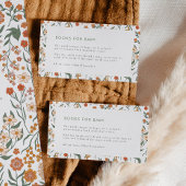 Moderne Retro Groovy Books für Baby Floral Begleitkarte