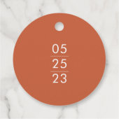 Moderne Retro Groovy Kinderdusche Danke Geschenkanhänger (Rückseite)