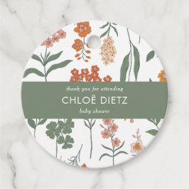 Moderne Retro Groovy Kinderdusche Danke Geschenkanhänger