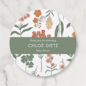 Moderne Retro Groovy Kinderdusche Danke Geschenkanhänger (Vorderseite)