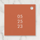 Moderne Retro Groovy Kinderdusche Danke Geschenkanhänger (Rückseite)