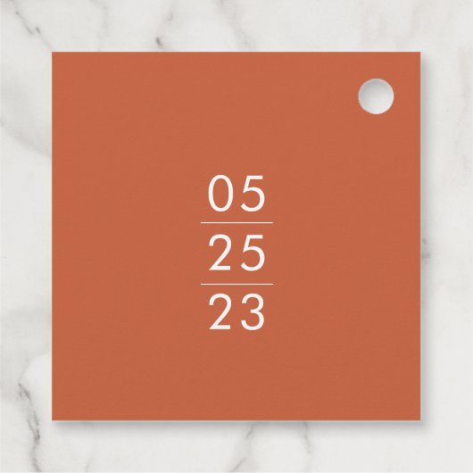 Moderne Retro Groovy Kinderdusche Danke Geschenkanhänger (Rückseite)