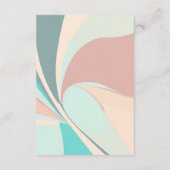 Moderne Retro Groovy Peach Aquamarin & Aqua Detail Begleitkarte (Rückseite)