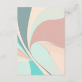 Moderne Retro Groovy Peach Aquamarin & Aqua Empfan Begleitkarte (Rückseite)