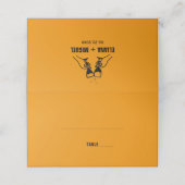 moderne Retro-Hand gezeichnet Hochzeit Platzkarte (Außenseite Aufgefaltet)