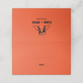 moderne Retro-Hand gezeichnet Hochzeit Platzkarte (Außenseite Aufgefaltet)