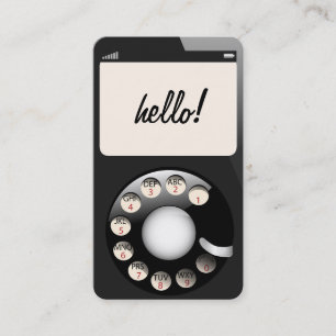Moderne Retro-Handy-Geschäftsprofil-Anruf Visitenkarte