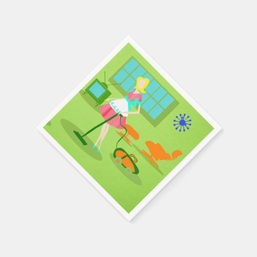 Moderne Retro Hausfrau Papier Napkins aus dem Mitt Serviette (Ecke)