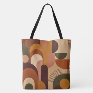Moderne Retro-Herbst-Geometrie Tasche
