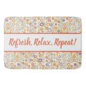 Moderne Retro-Herbstzirkel Mitte des Jahrhunderts Badematte (Vorderseite)