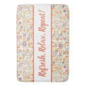 Moderne Retro-Herbstzirkel Mitte des Jahrhunderts Badematte (Vorderseite Vertikal)