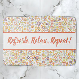 Moderne Retro-Herbstzirkel Mitte des Jahrhunderts Badematte