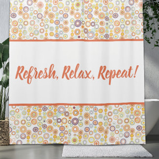 Moderne Retro-Herbstzirkel Mitte des Jahrhunderts Duschvorhang