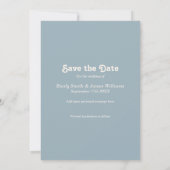 Moderne Retro-Hochzeit rettet das Datum Save The Date (Rückseite)