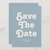 Moderne Retro-Hochzeit rettet das Datum Save The Date (Vorne/Hinten)