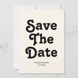 Moderne Retro-Hochzeit rettet das Datum Save The Date