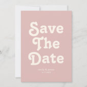 Moderne Retro-Hochzeit rettet das Datum Save The Date (Vorderseite)