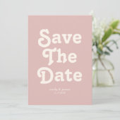 Moderne Retro-Hochzeit rettet das Datum Save The Date (Stehend Vorderseite)