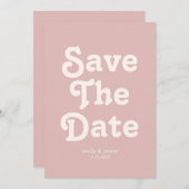 Moderne Retro-Hochzeit rettet das Datum Save The Date (Vorne/Hinten)