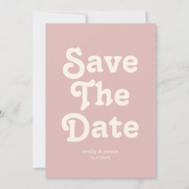 Moderne Retro-Hochzeit rettet das Datum Save The Date