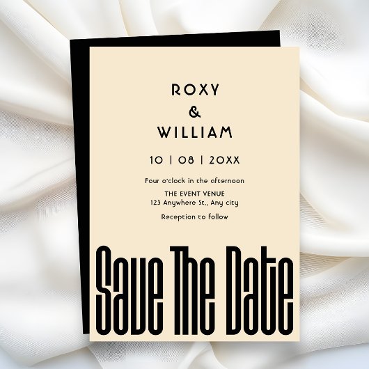 Moderne Retro-Hochzeit Save The Date