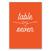 Moderne Retro-Hochzeit Tischnummer (Vorderseite)