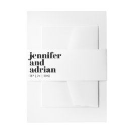 Moderne Retro-Hochzeitsband Einladungsbanderole