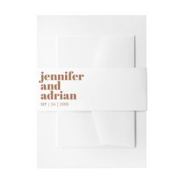 Moderne Retro-Hochzeitsband Einladungsbanderole