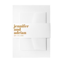 Moderne Retro-Hochzeitsband Einladungsbanderole