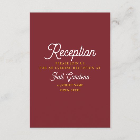 Moderne Retro-Hochzeitsempfehlung Begleitkarte (Vorderseite)