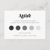 Moderne Retro-Hochzeitskleidung Gästekarte Begleitkarte (Vorderseite)