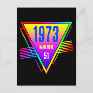 Moderne Retro-Individualisierte Namensjahr Alters Postkarte